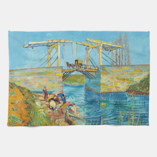 Vincent van Gogh - Langloisbrug bij Arles #1 Theedoek
