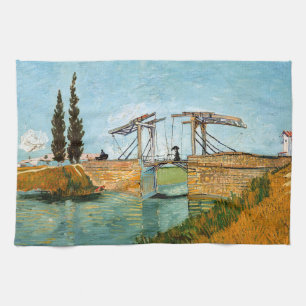 Vincent van Gogh - Langloisbrug bij Arles #3 Theedoek
