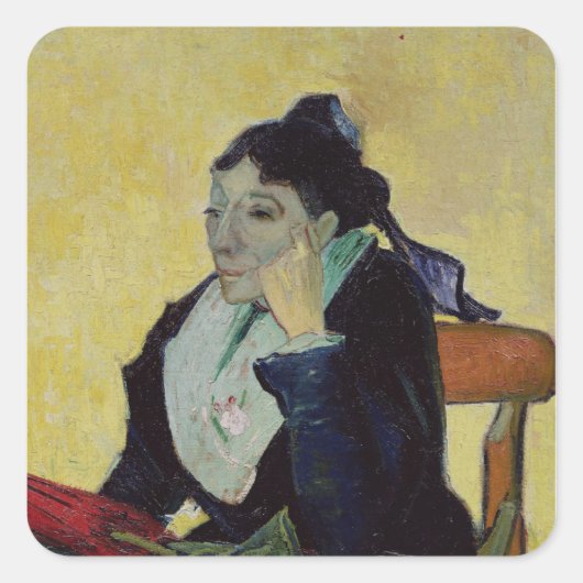 Vincent van Gogh | L'Arlesienne 1888 Vierkante Sticker (Voorkant)