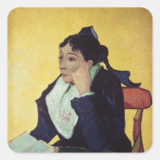 Vincent van Gogh | L'Arlesienne 1888 Vierkante Sticker (Voorkant)