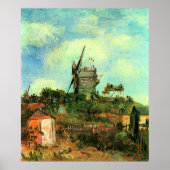 Vincent van Gogh, Le Moulin de la Galette 3, Poster (Voorkant)