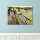 Vincent van Gogh | Le Pont de Trinquetaille Arles Canvas Afdruk (Insitu (Houten vloer))