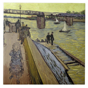 Vincent van Gogh   Le Pont de Trinquetaille Arles Tegeltje