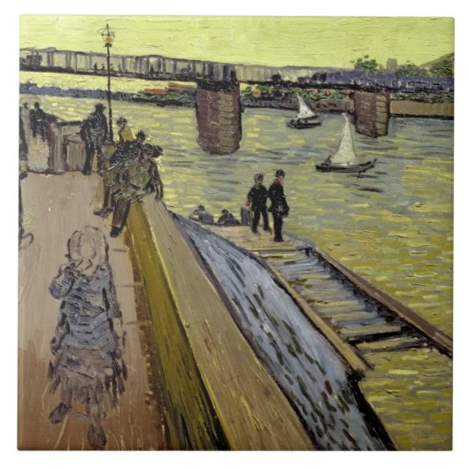 Vincent van Gogh | Le Pont de Trinquetaille Arles Tegeltje (Voorkant)