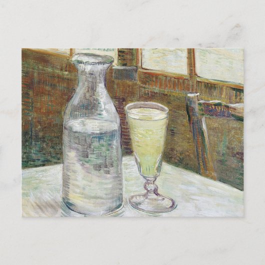 Vincent Van Gogh leeft nog steeds met Absinthe Fin Briefkaart (Voorkant)