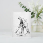 Vincent van Gogh | Maaimachine Briefkaart (Staand voorkant)