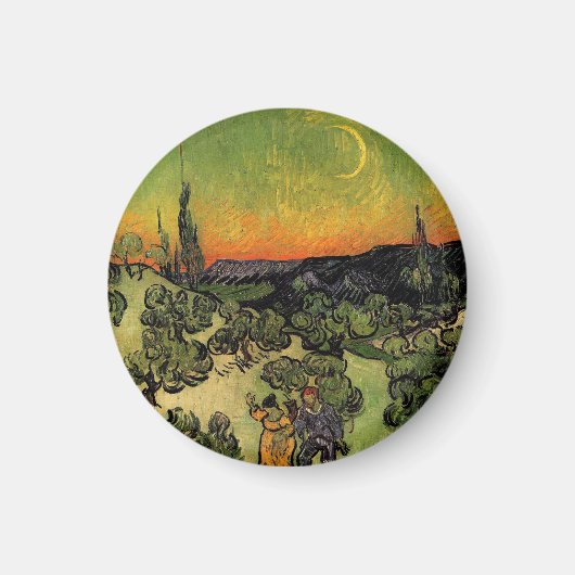 Vincent Van Gogh maanlandschap Magneet (Voorkant)