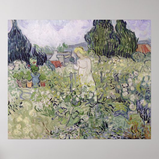 Vincent van Gogh | Mademoiselle Gachet in de tuin Poster (Voorkant)