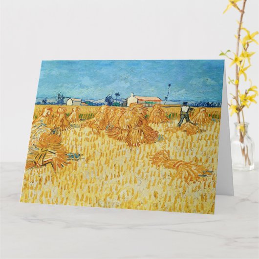 Vincent van Gogh, maïsoogst in de Provence Kaart (Gele Bloem)