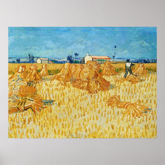 Vincent van Gogh, maïsoogst in de Provence Poster (Voorkant)