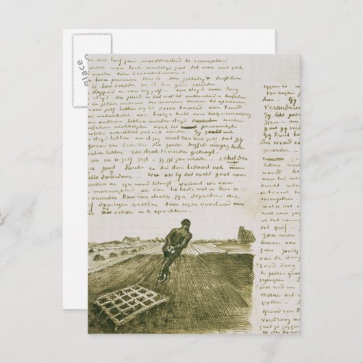 Vincent van Gogh | Man dat een harnas trekt Briefkaart (Voorkant / Achterkant)