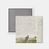 Vincent van Gogh | Man dat een harnas trekt Magneet (Voorkant / Achterkant)