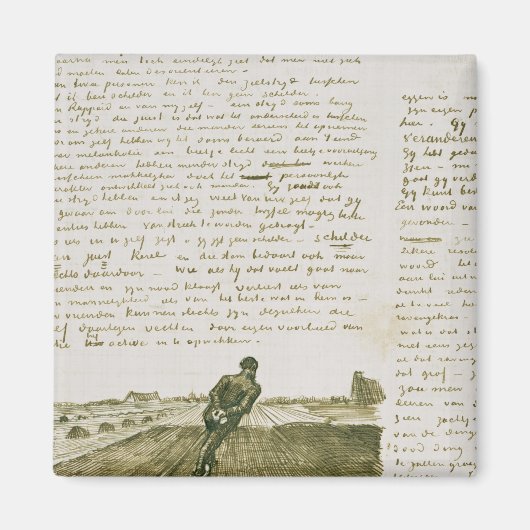 Vincent van Gogh | Man dat een harnas trekt Magneet (Voorkant)