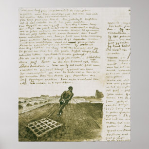 Vincent van Gogh   Man dat een harnas trekt Poster