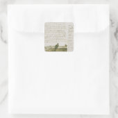 Vincent van Gogh | Man dat een harnas trekt Vierkante Sticker (Tas)