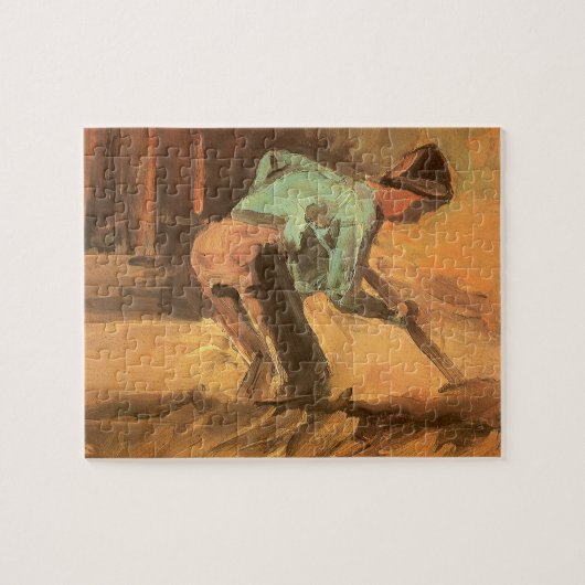 Vincent van Gogh - Man gebogen met stok of spade Legpuzzel (Horizontaal)