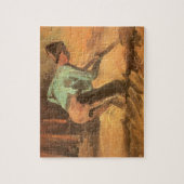 Vincent van Gogh - Man gebogen met stok of spade Legpuzzel (Verticaal)