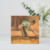 Vincent van Gogh - Man gebukt met stok of spade (Staand voorkant)