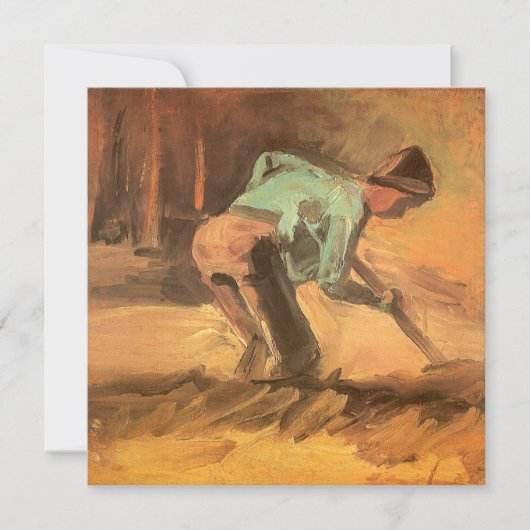 Vincent van Gogh - Man gebukt met stok of spade (Voorkant)