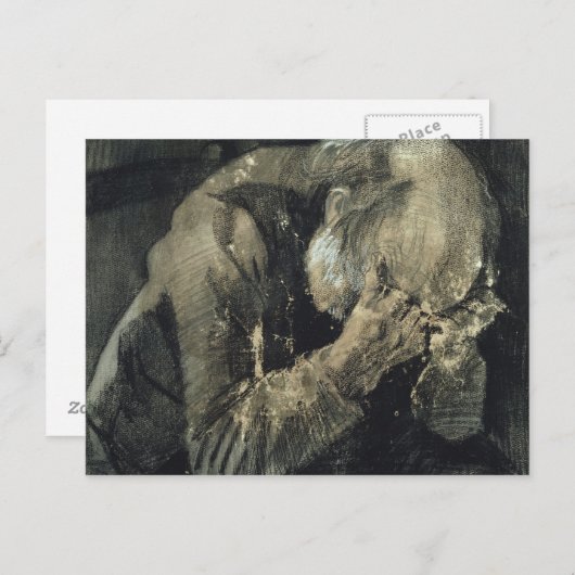 Vincent van Gogh | Man met zijn hoofd in zijn hand Briefkaart (Voorkant / Achterkant)