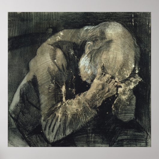Vincent van Gogh | Man met zijn hoofd in zijn hand Poster (Voorkant)