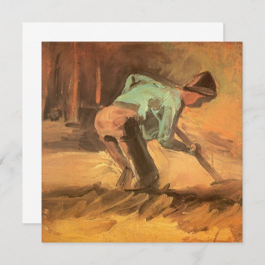 Vincent van Gogh - Man Stooping w Stick of Spade (Voorkant / Achterkant)