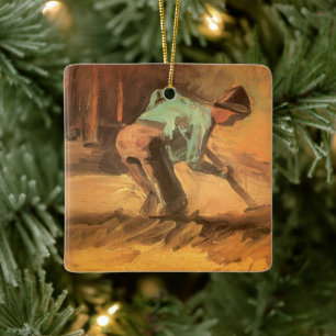 Vincent van Gogh - Man Stooping w Stick of Spade Keramisch Ornament