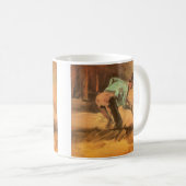 Vincent van Gogh - Man Stooping w Stick of Spade Koffiemok (Voorkant rechts)