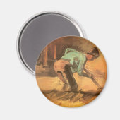 Vincent van Gogh - Man Stooping w Stick of Spade Magneet (Voorkant / Achterkant)