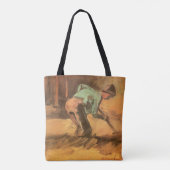 Vincent van Gogh - Man Stooping w Stick of Spade Tote Bag (Achterkant)