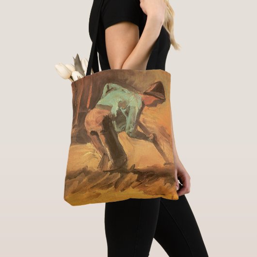 Vincent van Gogh - Man Stooping w Stick of Spade Tote Bag (Dichtbij)