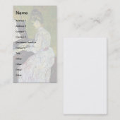 Vincent van Gogh - Marguerite gachet bij de Piano Visitekaartje (Voorkant / Achterkant)