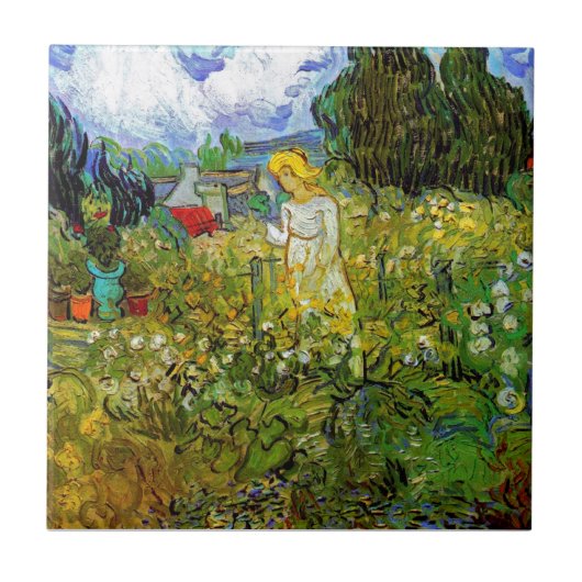 Vincent van Gogh - Marguerite gachet in de tuin Tegeltje (Voorkant)