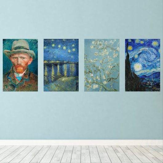 Vincent Van Gogh Masterstukken Muurkunst Sets (Houten vloer)