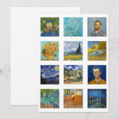 Vincent Van Gogh - Masterstuks Grid Bedankkaart (Voorkant / Achterkant)