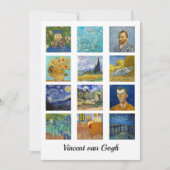Vincent Van Gogh - Masterstuks Grid Bedankkaart (Voorkant)