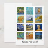 Vincent Van Gogh - Masterstuks Grid Bedankkaart (Voorkant / Achterkant)