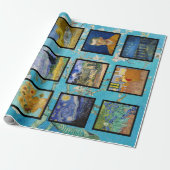 Vincent Van Gogh - Masterstuks Grid Cadeaupapier (Uitgerold)