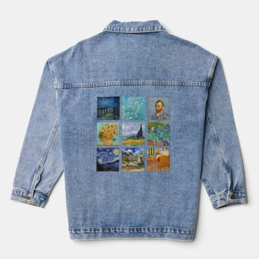 Vincent Van Gogh - Masterstuks Grid Denim Jacket (Achterkant)