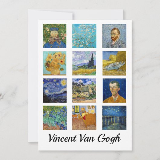 Vincent Van Gogh - Masterstuks Grid Kaart (Voorkant)