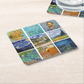 Vincent Van Gogh - Masterstuks Grid Kartonnen Onderzetters (Schuin)