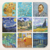 Vincent Van Gogh - Masterstuks Grid Kartonnen Onderzetters (Voorkant)