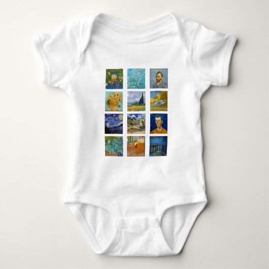 Vincent Van Gogh - Masterstuks Grid Romper (Voorkant)