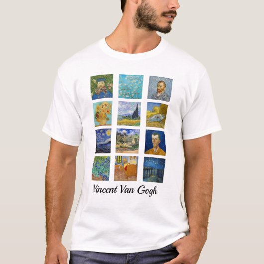 Vincent Van Gogh - Masterstuks Grid T-shirt (Voorkant)