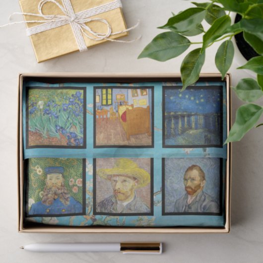 Vincent Van Gogh - Masterstuks Grid Tissuepapier (Geschenk)