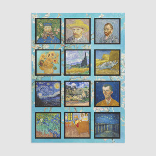 Vincent Van Gogh - Masterstuks Grid Tissuepapier