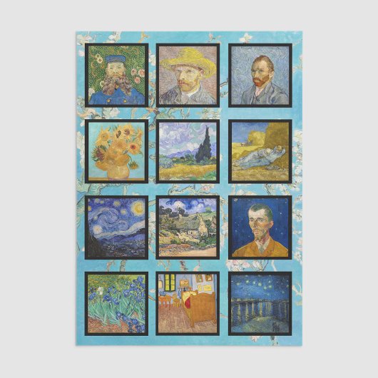 Vincent Van Gogh - Masterstuks Grid Tissuepapier