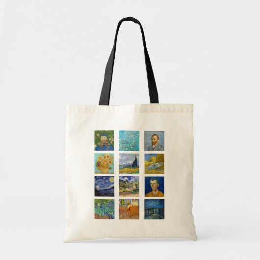 Vincent Van Gogh - Masterstuks Grid Tote Bag (Voorkant)