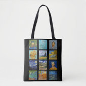 Vincent Van Gogh - Masterstuks Grid Tote Bag (Voorkant)
