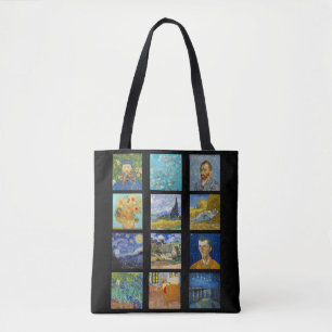 Vincent Van Gogh - Masterstuks Grid Tote Bag